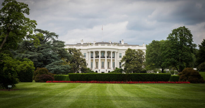 a photo of the White House across the lawn